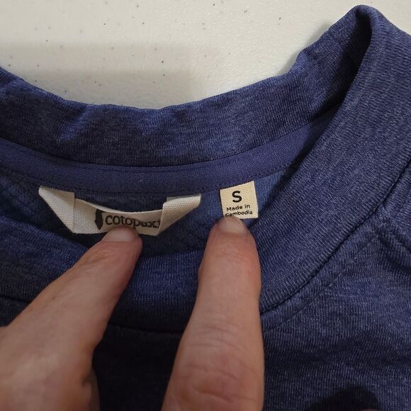 Cotopaxi Blue and Green Striped Sweatshirt - Picture 6 of 8